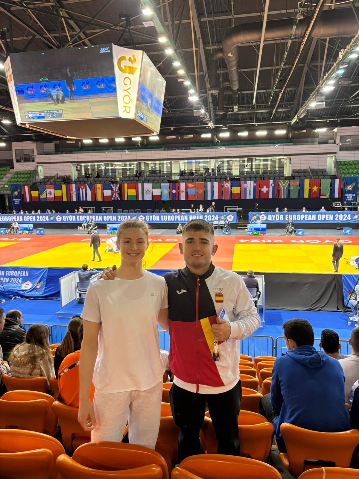 Paula y Asier en la European Open de Judo de Hungria. 10-02-24